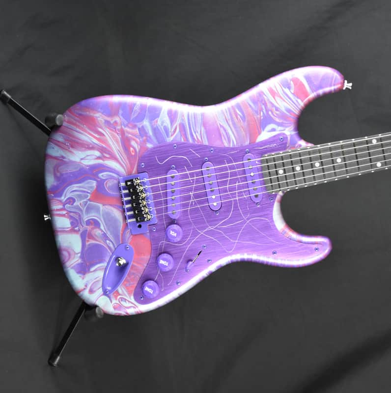 Stratocaster Grape Ape Purple Swirl SSS 5-Way Wilkinson 60's WVS Alnico 5 image 1