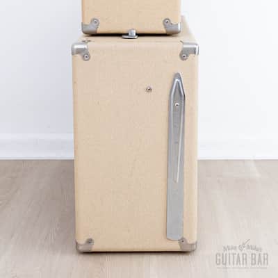 1961 Fender Bassman 6G6 Blonde Brown Panel Vintage Piggyback Tube Amp 1x12 Tone Ring w/ Oxford 12M6, Victoria Covers image 5