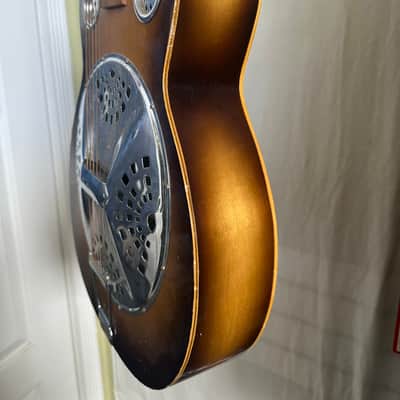 Dobro Resophonic Square Neck 1970’s - Sunbust Acoustic Slide Guitar image 11