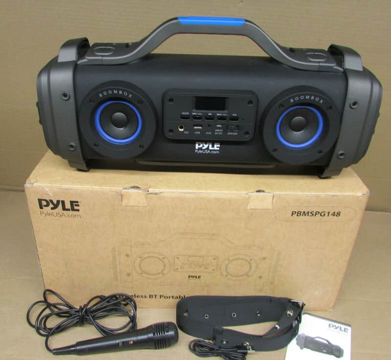 Pyle Boombox Portable Bluetooth Speaker Great Sound With Good Price Never Used image 1