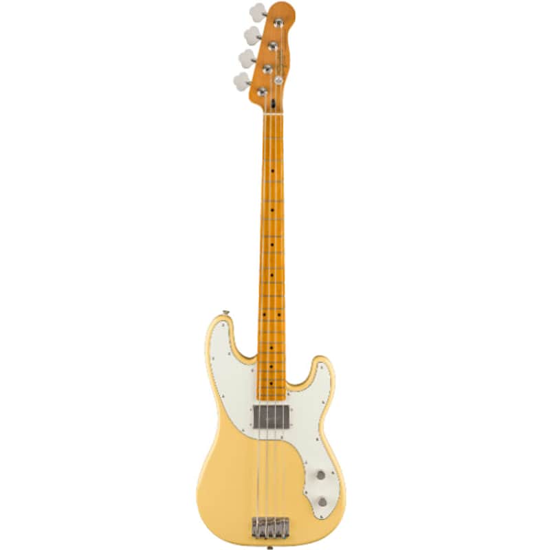 Squier Classic Vibe Telecaster Bass, Maple Fingerboard, Parchment Pickguard, Vintage White image 1