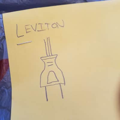 Leviton one (1) 117V Power Cord Electric Cable cut Vintage non-polarized black, brown 1940s-1960s image 5