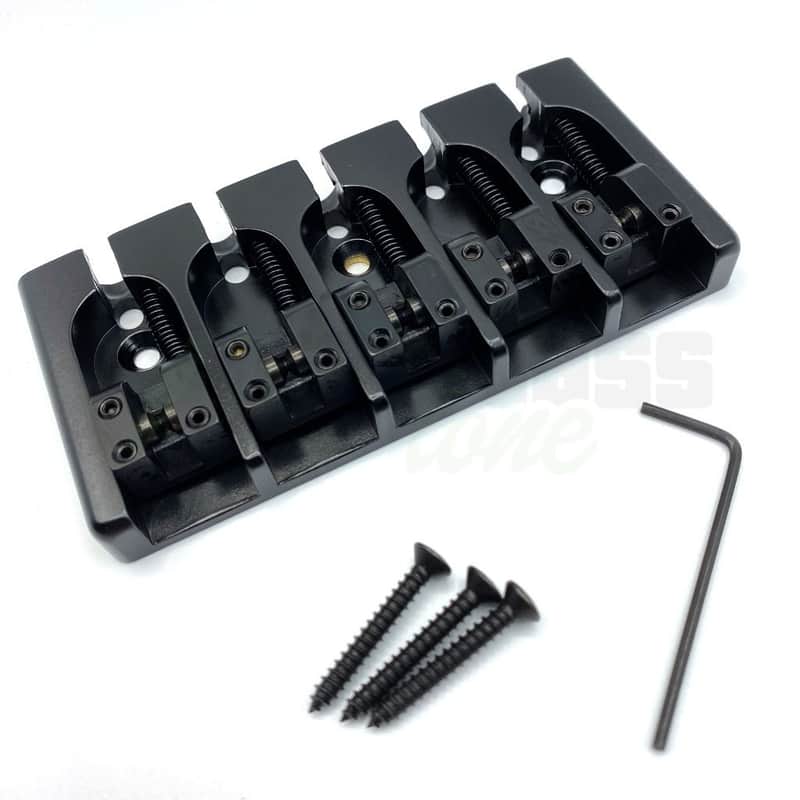 Hipshot A Style 5 String Bass Bridge - Black / Aluminium / .708 image 1