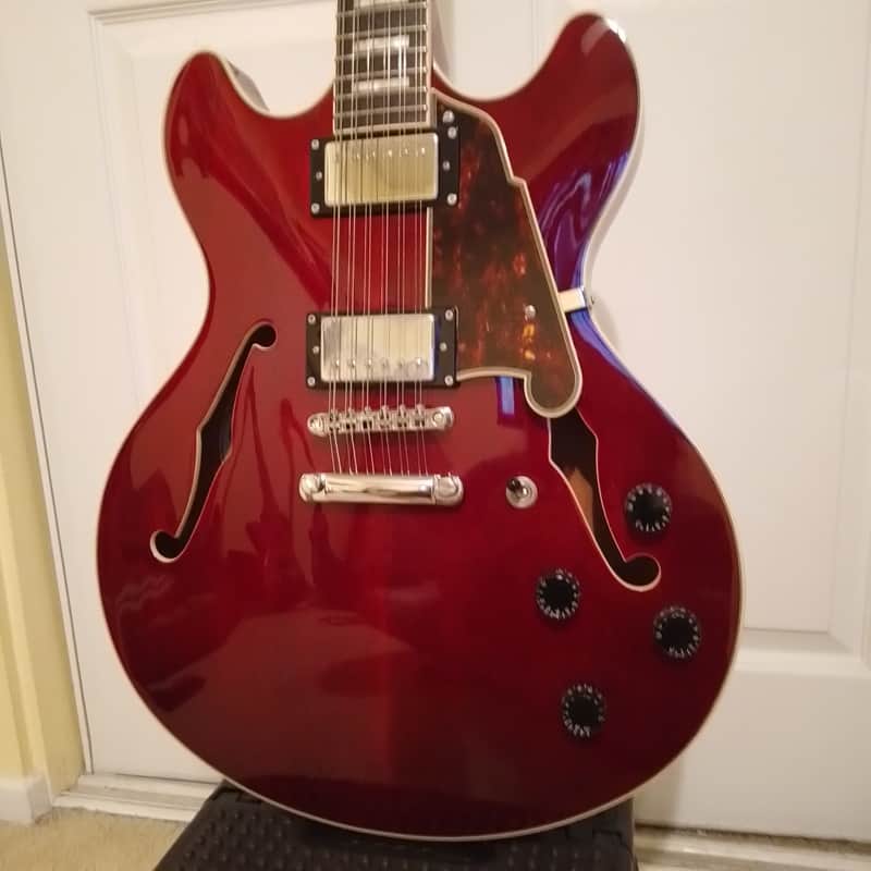 D'Angelico Premier DC 12-String 2018 Trans Wine image 1