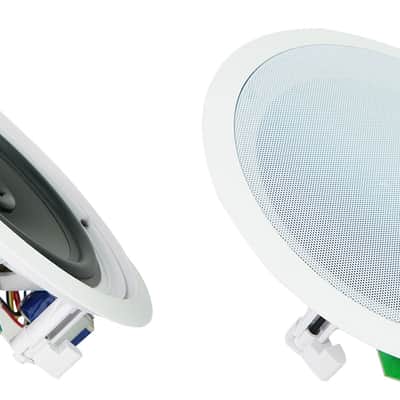 2) Rockville CC80T White 8" Commercial 70v Ceiling Speakers For Restaurant/ Bar image 12