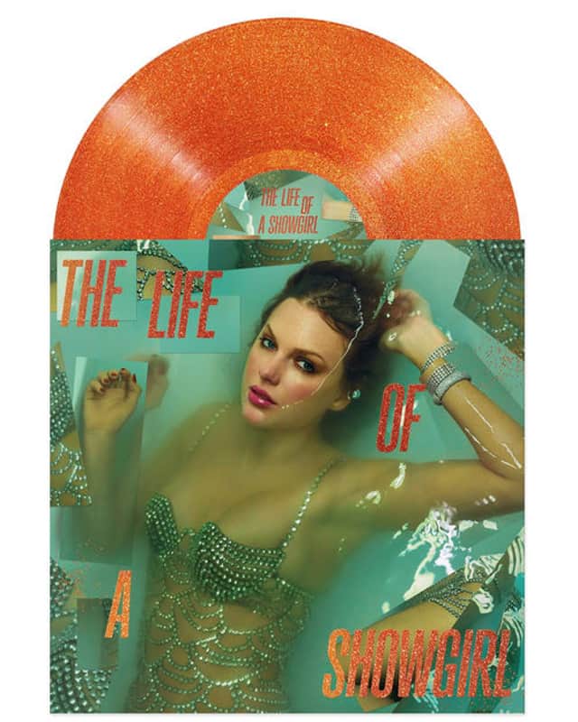 NEW Taylor Swift – The Life Of A Showgirl-LP-Orange Glitter Vinyl image 1