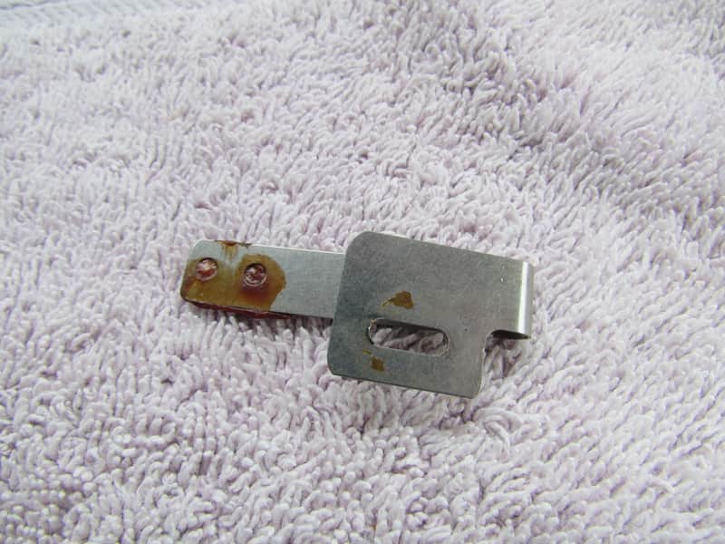 Vintage Fender Jazz Bass Mute Single Nickel Plated Early 60's Fender Jazz Bass String Mute Needs Foam image 1