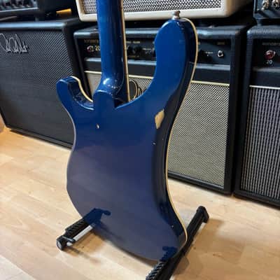 Rickenbacker 4001 Bass w/ Aftermarket HD Case (AzureGlo Blue - 1977) - USED image 8