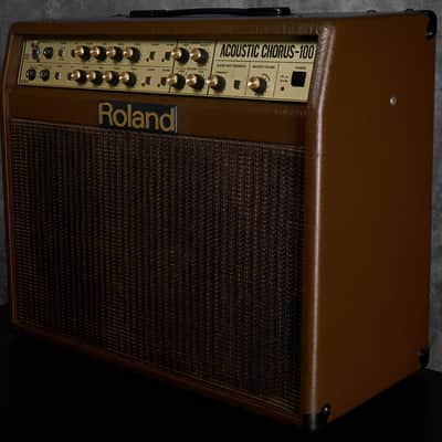 Roland AC-100 Acoustic Chorus 2-Channel 100-Watt 1x12" / 2x5" Acoustic Guitar Combo 1995 - 2004 - Brown image 6