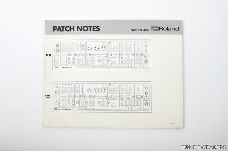ROLAND SYSTEM 100 MODEL 101 PATCH NOTES BOOK model sheets VINTAGE SYNTH DEALER 2 image 1
