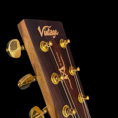 Vintage Mahogany Series 'Dreadnought' Electro-Acoustic Guitar Mahogany image 9
