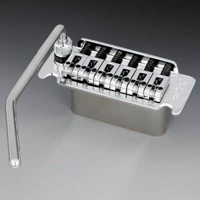 Schaller Vintage Tremolo Stud Mount Roller Saddles Strat 37mm Steel Block CHROME image 2