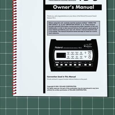 Roland TD-3 — Owners Manual User Guide Instructions — 76 Pages — USA Made