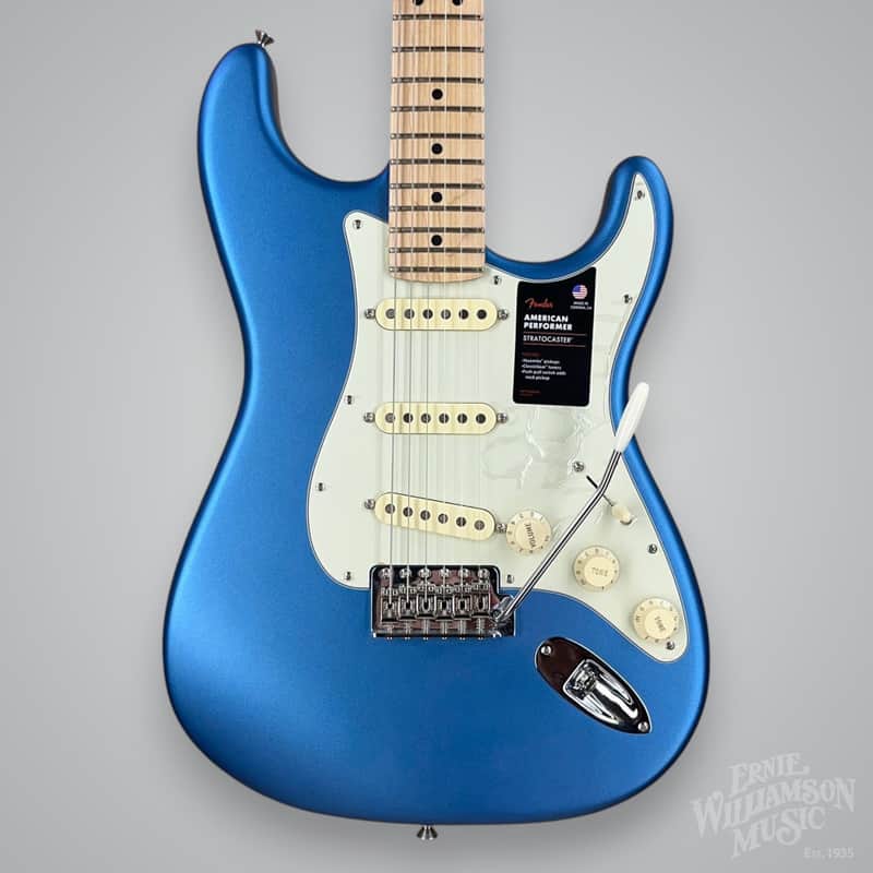 Fender American Performer Stratocaster with Maple Fretboard 2022, Satin Lake Placid Blue, 7.8 lbs image 1