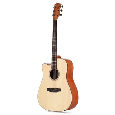 Left Handed Acoustic Guitar Cutaway 41 Inch Full Size Guitar Set image 3