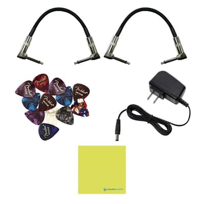 Universal Audio Lion '68 Super Lead Amp Pedal Bundle with 2x Right Angle Patch Cables, 9V Power Adapter, 12 Guitar Picks & Polishing Cloth – Authentic Tube Amp Tones, Versatile Gain Control image 2