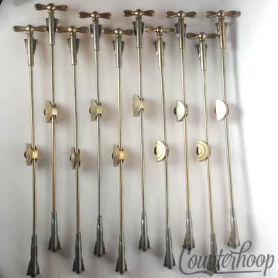 *Leedy 10x Bass Drum x14" Bow-Tie Single-Tension T-Rods+Claws+Center Lugs Nickel image 3