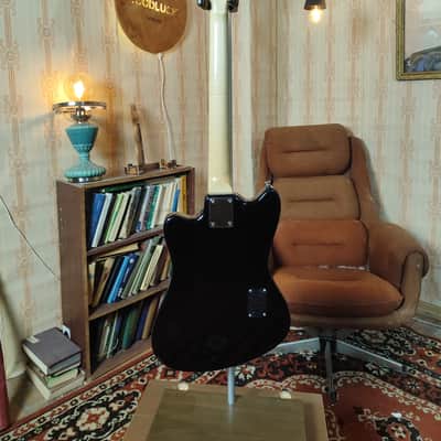 Borisov Style Black Electric Guitar Vintage Soviet Reissue Germanium Fuzz Sound image 2