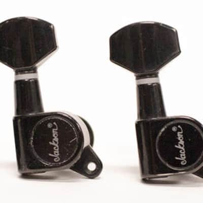 Genuine Jackson Guitar Headstock Tuning Pegs / Tuners / Tuning Machines - Black image 1