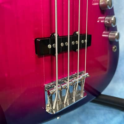 Fender Japan JB-62 Jazz Bass Magenta Burst, MIJ image 9