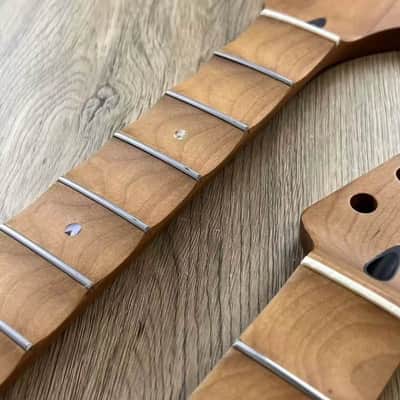Roasted Maple Wood Strat Style Guitar Strat Style Neck, 22 Frets Scalloped Fingerboard Fretboard image 3