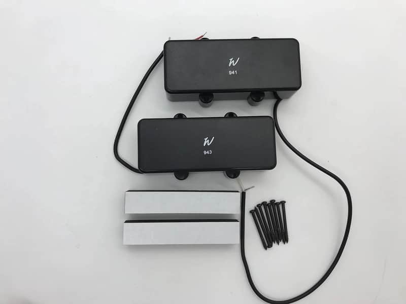 Washburn Black 4 String Bass Soapbar Pickups Set image 1