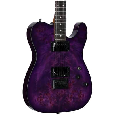 Schecter PT Standard Electric Guitar, Purple Burst image 1