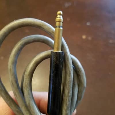 Switchcraft ONE (1) TT Jack Bantam Plug TT129 TT-129 72" patch cord cable balanced UL listed 1970s - grey plastic image 6