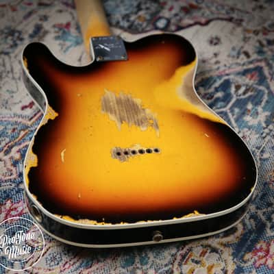 2022 Fender Custom Shop 65' Tele Custom Heavy Relic 3 Tone Sunburst image 23