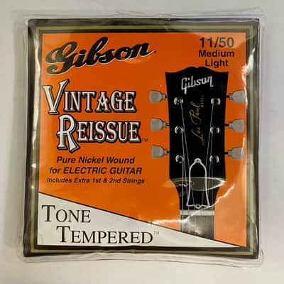Gibson G-VR11 Vintage Reissue Pure Nickel Wound for Electric Guitar, Tone Tempered, 11/50 Medium Light, NOS image 1