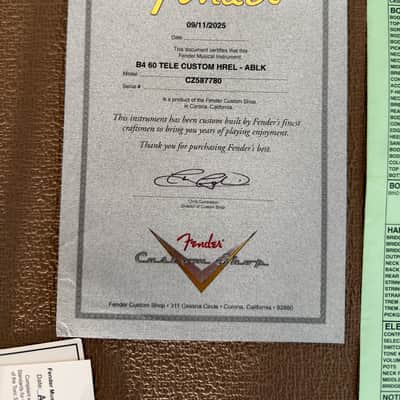 Fender Telecaster Custom shop 60s 2025 - Heavy Relic Black image 14
