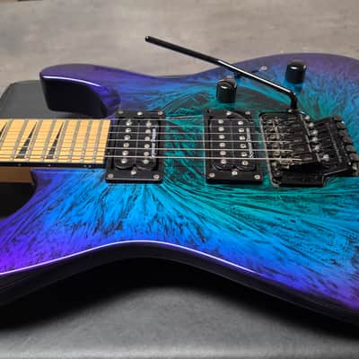 Jackson DK2M Dinky MIJ Japan Pro Series Eerie Dess Swirl DK2 M Flame Maple Neck HH Low Profile Floyd Rose Super Strat USA Seymour Duncan Pickups Fender Era MJ image 5