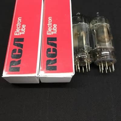 Matched Pair RCA 6CG7 (6FQ7)  CLEAR TOP Vintage Audio VACUUM TUBES TESTED 8.9399 image 1