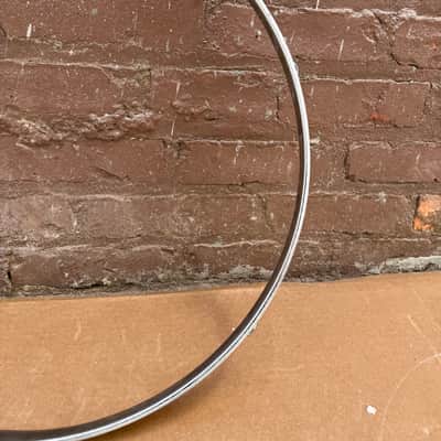 Unbranded 18.5" 6-Lug Bass Drum Resonant Hoop / Rim with Tom Mount Bracket Chrome Bild 2
