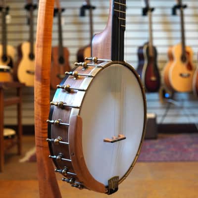 OME USA Jubilee 11" Walnut/Mahogany Open Back Banjo w/Hard Case image 2