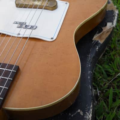Vintage 60's Guyatone LG40 Original And Complete With Case, Natural, VGC, RARE! image 11