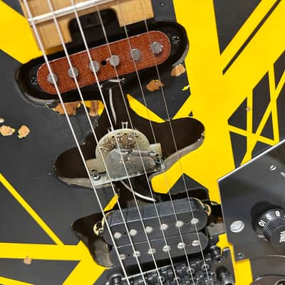EVH Limited Ed. Striped Series Frankie MN BLK/YLW image 5