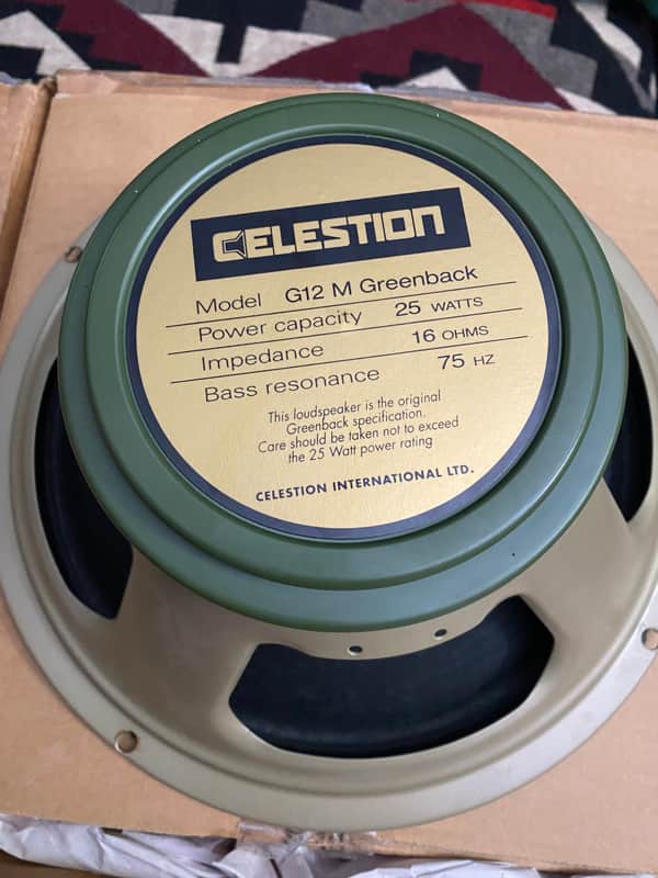 Celestion G12M Greenback 12" 25-Watt 16ohm Guitar Amp Speaker image 1