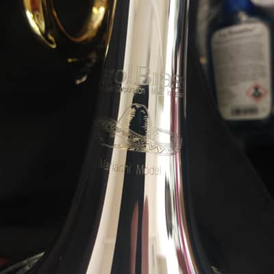 New Carol Brass CTR-5000L-GST-Bb-SRL Mariachi Model Bb Trumpet - Silver Plate/Gold Lacquer with Case image 12