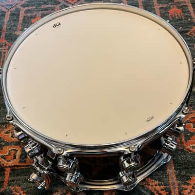 Mint DW Collector’s Series 8x14” Oak Shell Gun Metal Sparkle Glass W/Chrome HW image 2