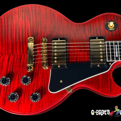 2026 Gibson Les Paul Custom 3A Flame Top Custom Shop Chambered ~ Red Widow image 1