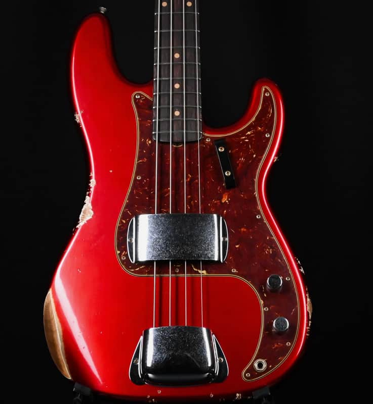Fender Custom Shop LIMITED Edition '62 P Bass Relic- Aged Candy Apple Red 2025 STUNNING!!  PLEK & Hipshot UPgrade RARE FIND! image 1