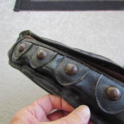 Vintage Fender Bass Gig Bag 1960's Era Unlabeled Fender Style Bass Gig Bag Cool Vintage Leatherette Bass Gig Bag image 5