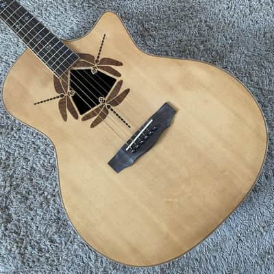40 Inch Natural Acoustic Guitar, Spruce Veneer Top Body, Mahogany Neck image 1