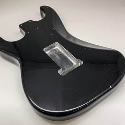 3lbs 15oz BloomDoom Nitro Lacquer Aged Relic Black S-Style Vintage Custom Guitar Body image 8