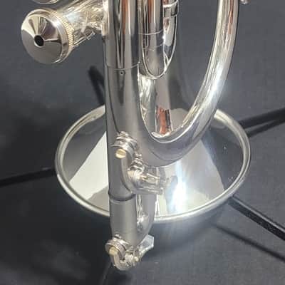 Getzen Eterna PRO Eterna 800S Silver L B Cornet, M/P 's and hardcase  Case  Silver Plate image 15