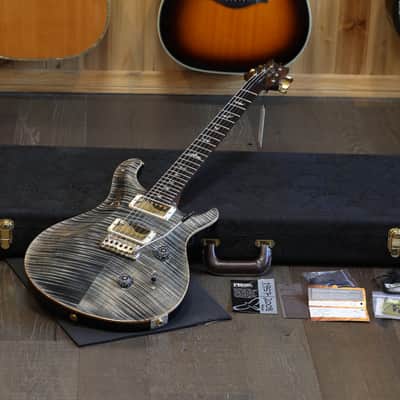 Minty! 2015 PRS Custom 24 Artist Package w/ Brazillian Solid Rosewood Neck Electric Guitar Charcoal Flame + OHSC