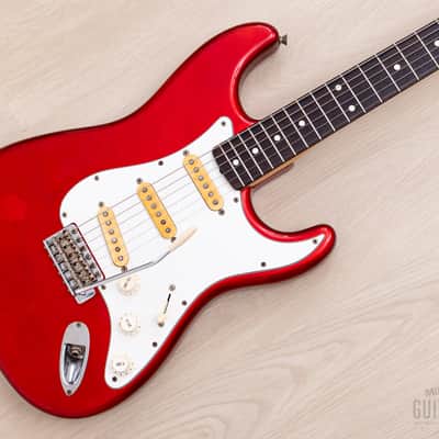 1991 Fender Order Made Stratocaster '62 Vintage Reissue Candy Apple Red + Headstock, Japan MIJ Fujigen image 1