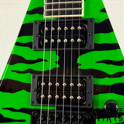 Jackson USA Custom Shop Rhoads RR24 FR Electric Guitar w/ Case - Slime Green Bengal image 6