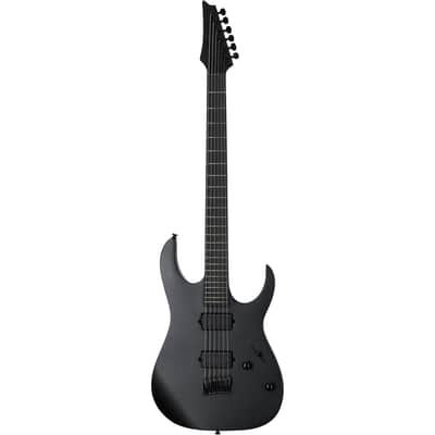 Ibanez RGRTBB21 Iron Label Baritone Electric Guitar, Black Flat imagen 4